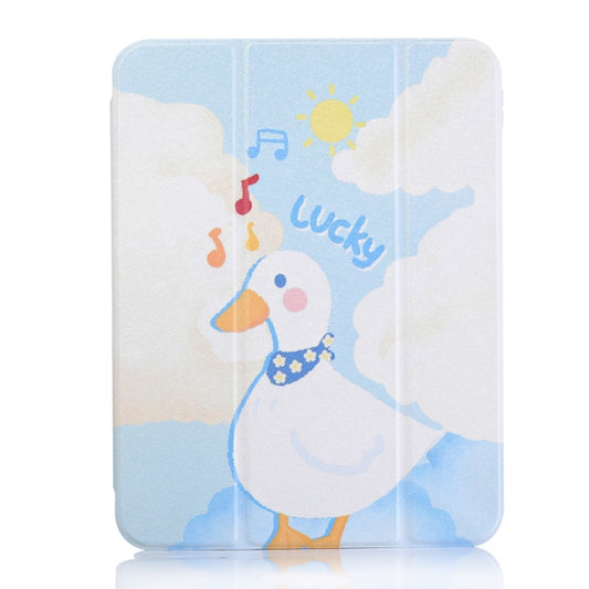 For iPad 2025 / 2022 3-Fold 360 Rotation Painted Leather Smart Tablet Case(Lucky Duck) by buy2fix