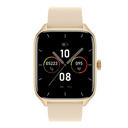 T19 Pro 1.96 inch IP67 Waterproof Silicone Band Smart Watch, Supports Dual-mode Bluetooth Call / Heart Rate Monitoring(Gold) by buy2fix