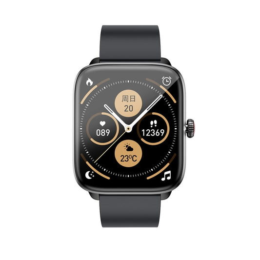 T20 1.96 inch IP67 Waterproof Silicone Band Smart Watch, Supports Dual-mode Bluetooth Call / Heart Rate Monitoring(Black) by buy2fix