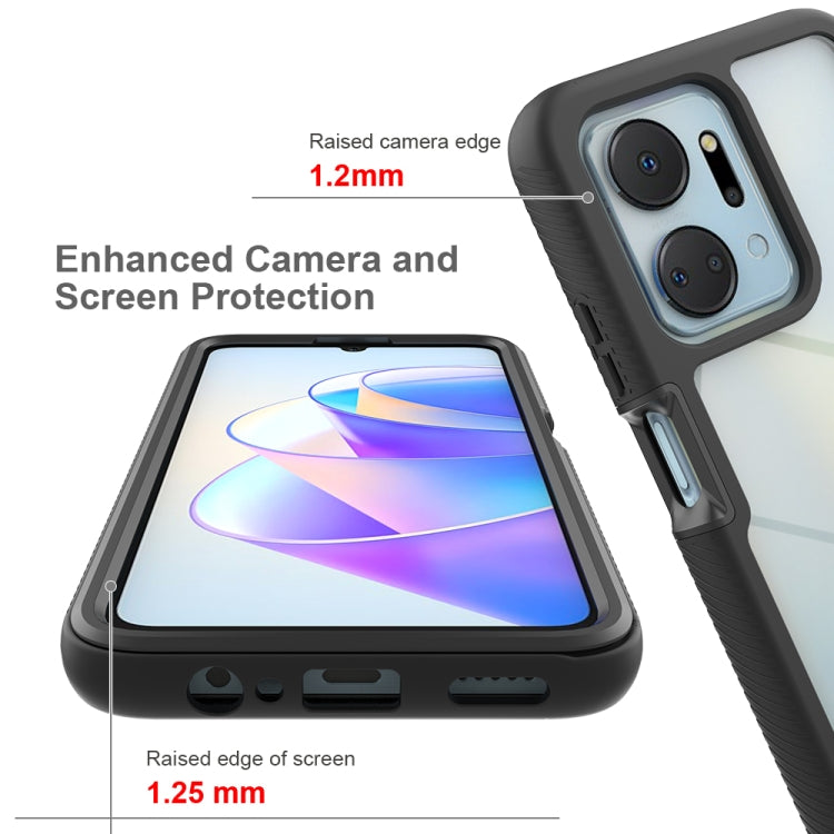 For Honor X8a Starry Sky Full Body Hybrid Shockproof Phone Case with PET Film(Purple) by buy2fix