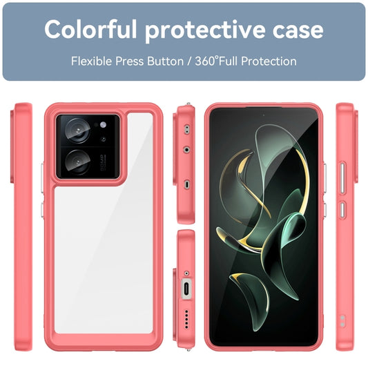 For Xiaomi 13T Colorful Series Acrylic Hybrid TPU Phone Case(Red) by buy2fix