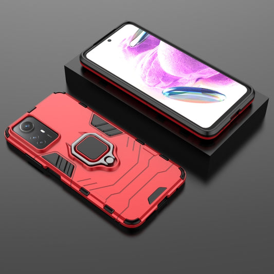 For Xiaomi Redmi Note 12S 4G Magnetic Ring Holder PC + TPU Phone Case(Red) by buy2fix