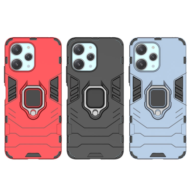 For Xiaomi Redmi 12 4G Magnetic Ring Holder PC + TPU Phone Case(Red) by buy2fix