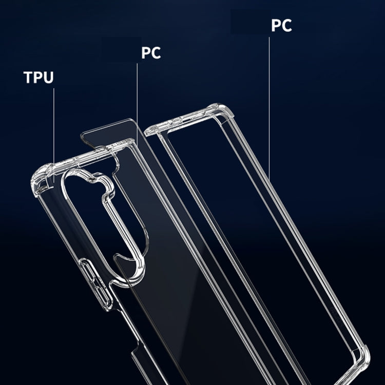 For Samsung Galaxy Z Fold5 Transparent PC + TPU Shockproof Phone Case by buy2fix