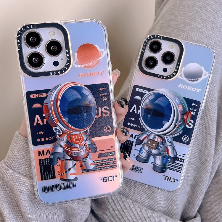 For iPhone 13 Mechanical Astronaut Pattern TPU Phone Case(Blue) by buy2fix