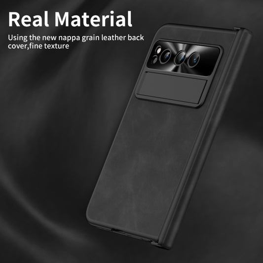 For Google Pixel Fold Napa Texture All-inclusive Phone Case(Black) by buy2fix