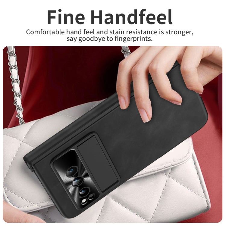 For Google Pixel Fold Napa Texture All-inclusive Phone Case(Black) by buy2fix