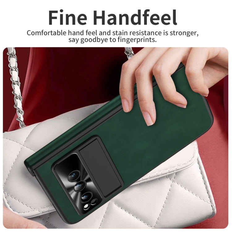For Google Pixel Fold Napa Texture All-inclusive Phone Case(Green) by buy2fix