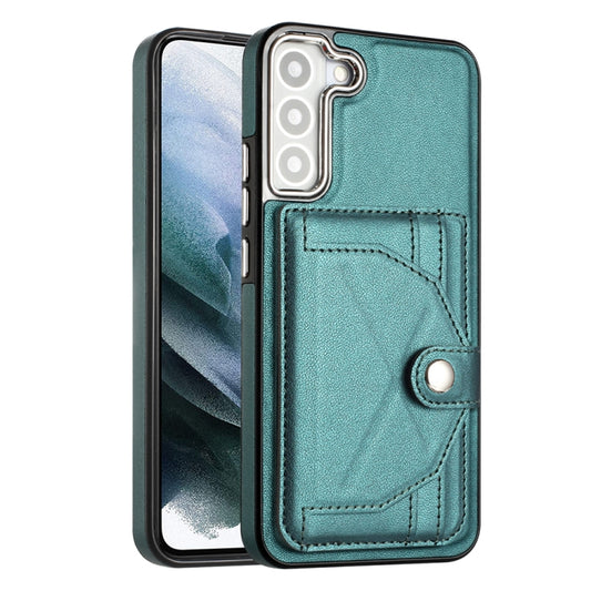 For Samsung Galaxy S23 Shockproof Leather Phone Case with Card Holder(Green) by buy2fix