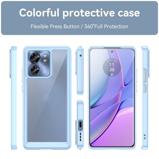 For Motorola Edge 40 Colorful Series Acrylic Hybrid TPU Phone Case(Blue) by buy2fix