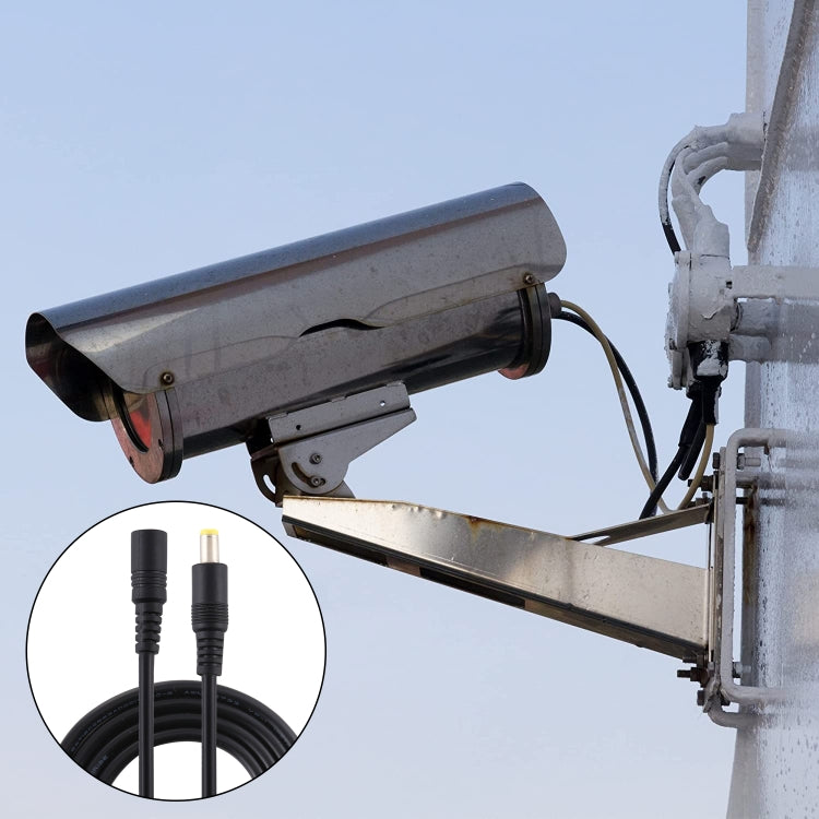 8A 5.5 x 2.5mm Female to Male DC Power Extension Cable, Cable Length:1m(Black) by buy2fix