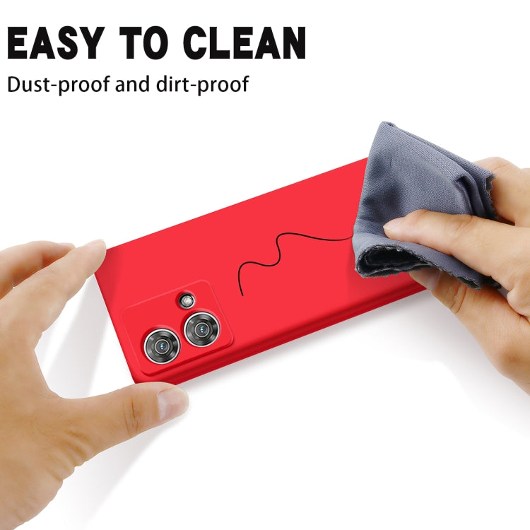 For Motorola Edge 40 Neo Solid Color Liquid Silicone Dropproof Full Coverage Phone Case(Red) by buy2fix