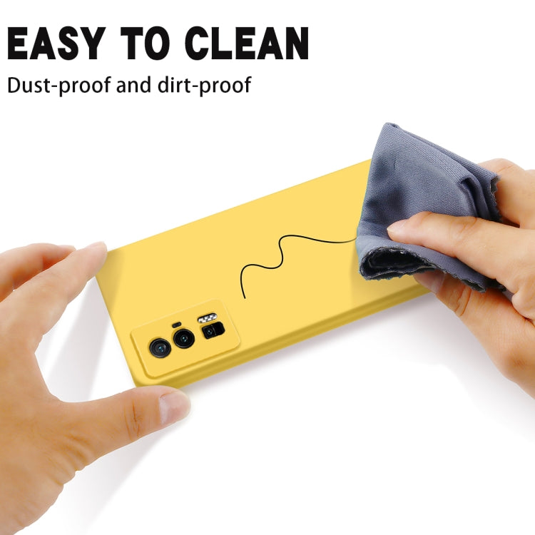 For Xiaomi Poco F5 Pro/Redmi K60/K60 Pro Pure Color Liquid Silicone Shockproof Phone Case(Yellow) by buy2fix