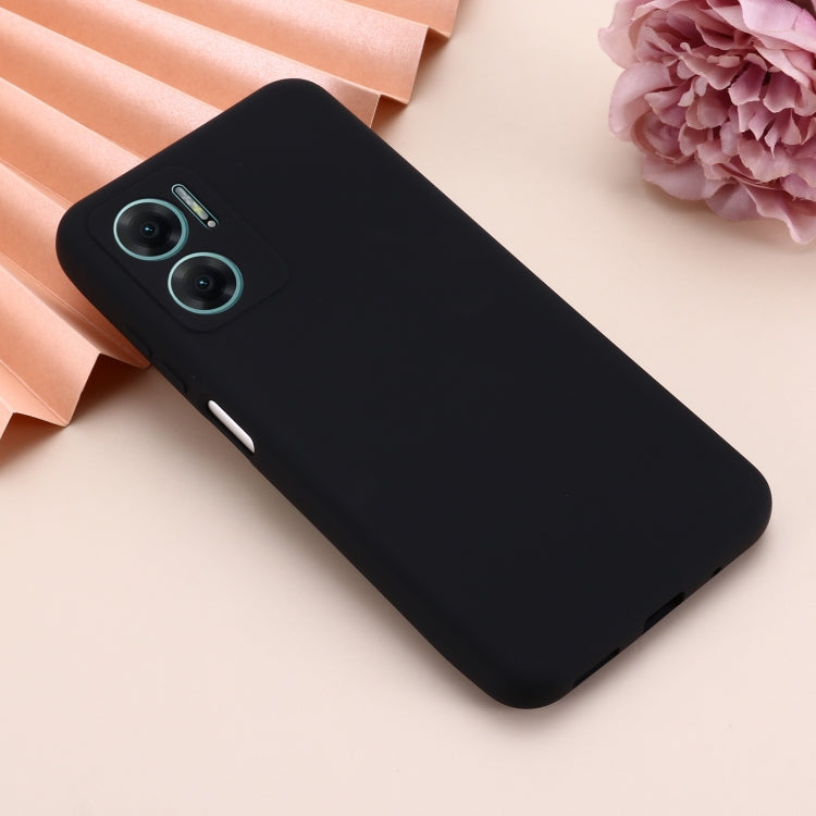 For Xiaomi Redmi 11 Prime 5G Pure Color Liquid Silicone Shockproof Phone Case(Black) by buy2fix
