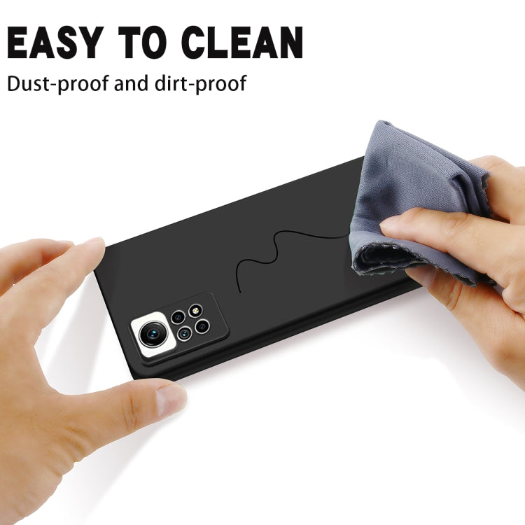For Xiaomi Redmi Note 12 Pro 4G Pure Color Liquid Silicone Shockproof Phone Case(Black) by buy2fix
