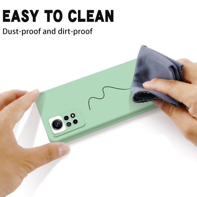 For Xiaomi Redmi Note 12 Pro 4G Pure Color Liquid Silicone Shockproof Phone Case(Green) by buy2fix