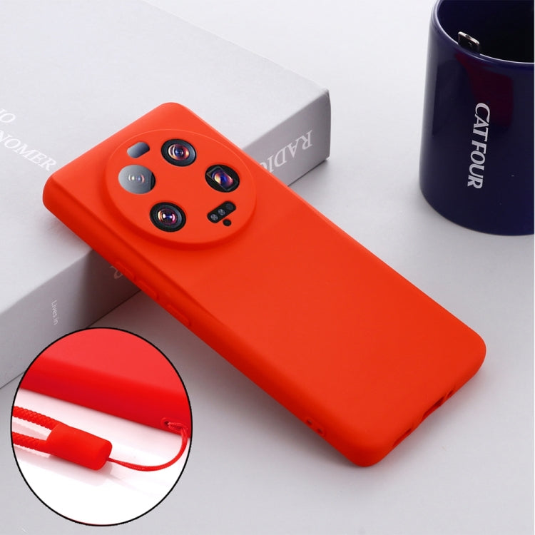 For Xiaomi 13 Ultra 5G Pure Color Liquid Silicone Shockproof Phone Case(Red) by buy2fix