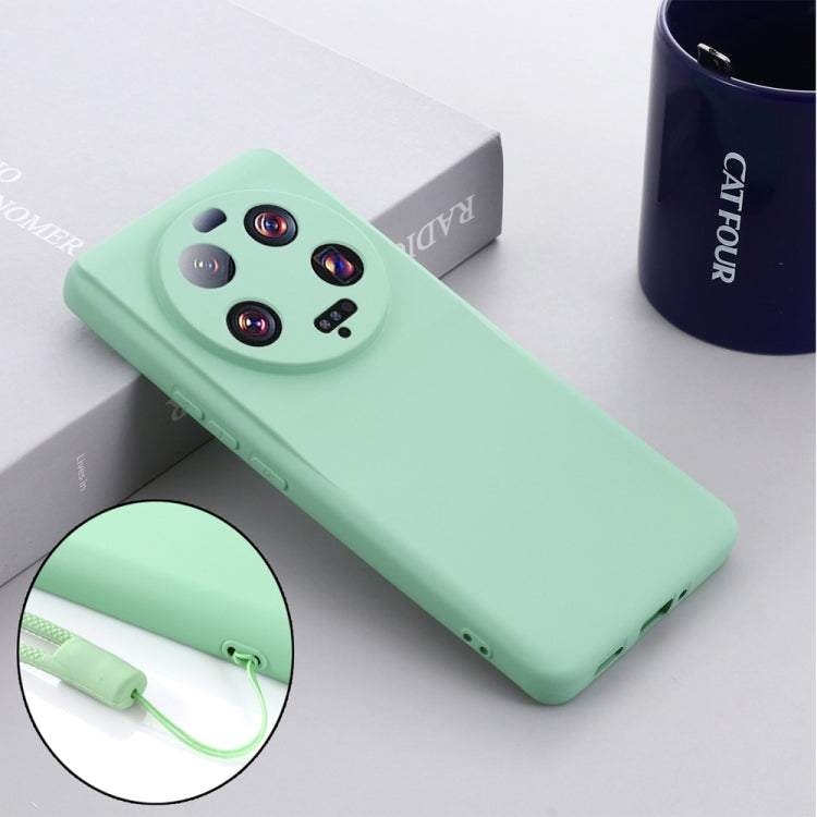 For Xiaomi 13 Ultra 5G Pure Color Liquid Silicone Shockproof Phone Case(Green) by buy2fix