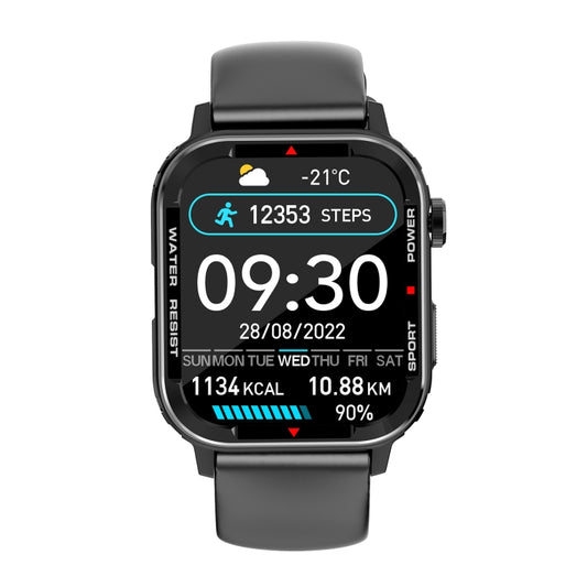 G96 1.85 inch HD Square Screen Rugged Smart Watch Support Bluetooth Calling/Heart Rate Monitoring/Blood Oxygen Monitoring(Black) by buy2fix