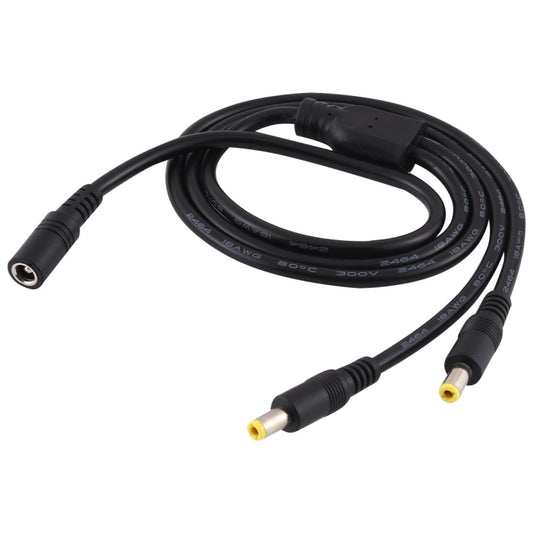 8A 5.5 x 2.5mm 1 to 2 Female to Male Plug DC Power Splitter Adapter Power Cable, Cable Length: 70cm(Black) by buy2fix