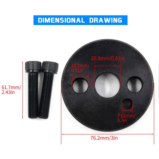 For Dodge Cummins 5046 Crankshaft Wear Sleeve + 1388 Front Cover Crankshaft Seal Installation Tool 124453+124388(Black) by buy2fix