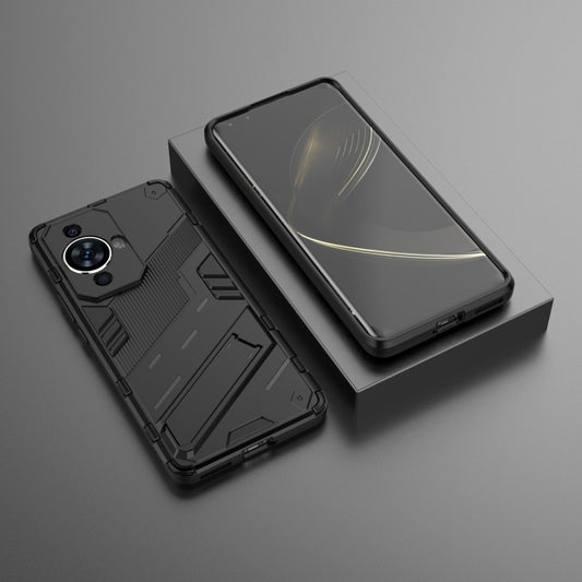 For Huawei nova 11 Pro 4G Punk Armor 2 in 1 PC + TPU Phone Case with Holder(Black) by buy2fix