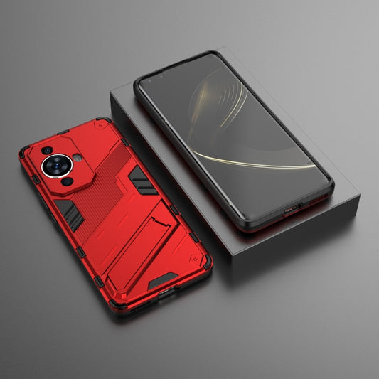 For Huawei nova 11 Pro 4G Punk Armor 2 in 1 PC + TPU Phone Case with Holder(Red) by buy2fix