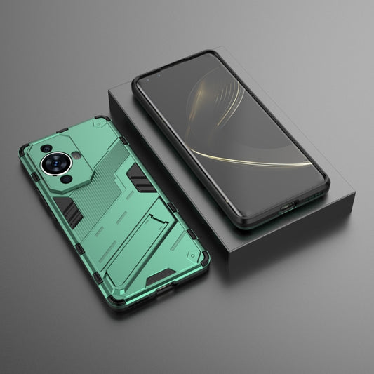 For Huawei nova 11 Pro 4G Punk Armor 2 in 1 PC + TPU Phone Case with Holder(Green) by buy2fix