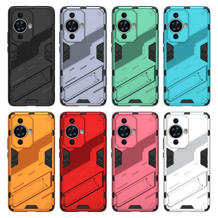 For Huawei nova 11 Pro 4G Punk Armor 2 in 1 PC + TPU Phone Case with Holder(Orange) by buy2fix