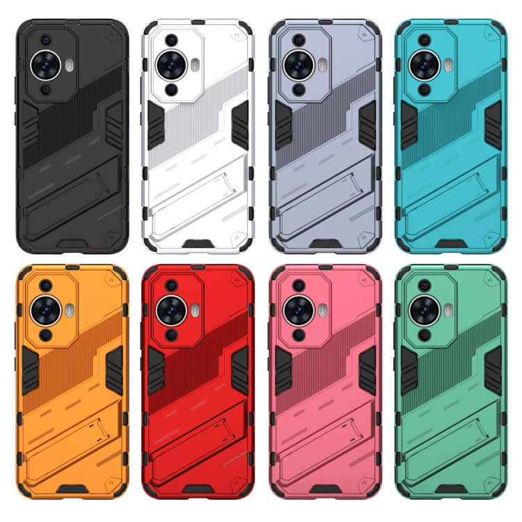 For Huawei nova 11 4G Punk Armor 2 in 1 PC + TPU Phone Case with Holder(Green) by buy2fix
