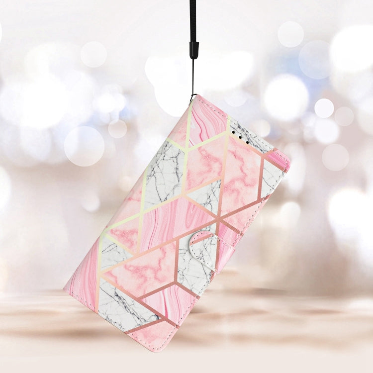 For OnePlus Nord CE 3 Lite 5G Colored Drawing Leather Phone Case(Pink Marble) by buy2fix