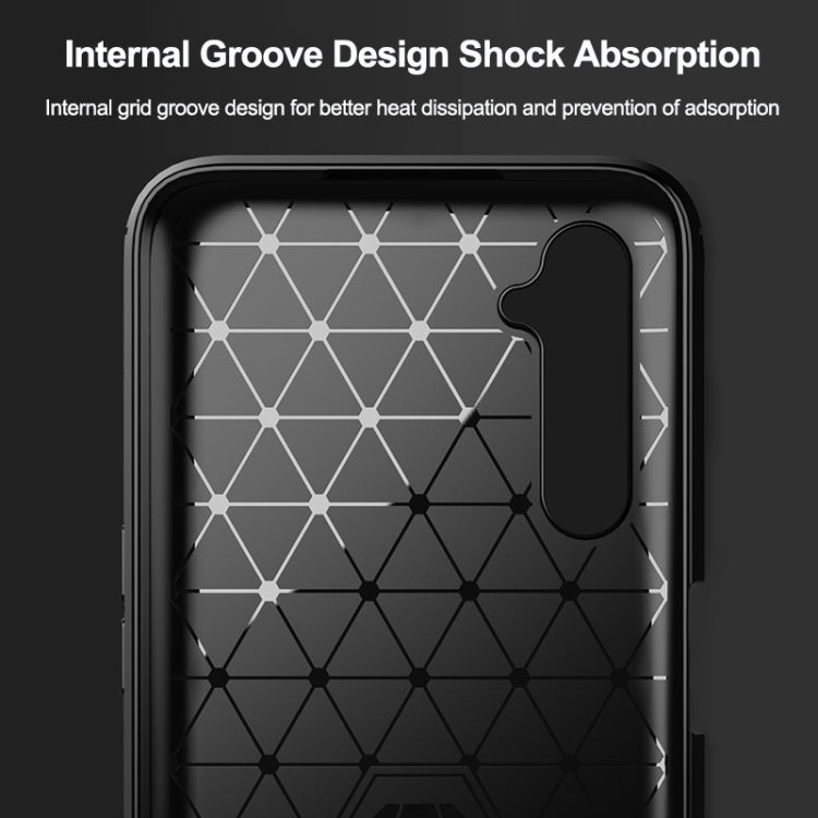 For Realme 6i India Brushed Texture Carbon Fiber TPU Phone Case(Red) by buy2fix