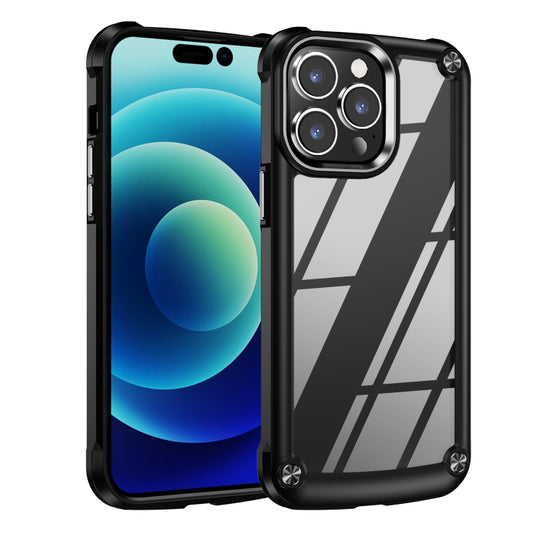 For iPhone 15 Pro TPU + PC Lens Protection Phone Case(Black) - iPhone 15 Pro Cases by buy2fix | Online Shopping UK | buy2fix