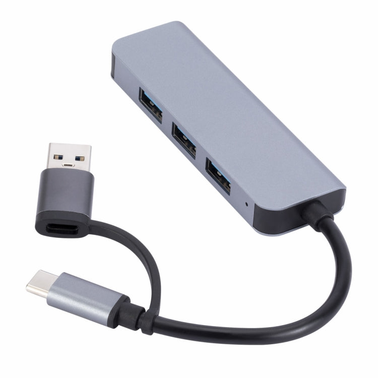 2301 4 in 1 USB+USB-C/Type-C to USB Multi-function Docking Station HUB Adapter by buy2fix