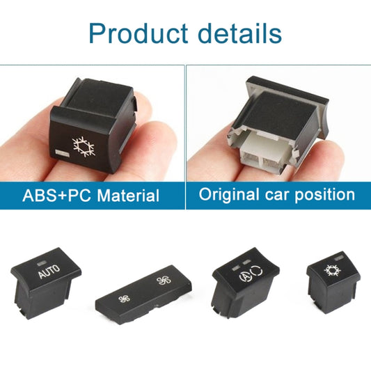 For BMW 1 Series / 3 Series / X1 / X3 Left Driving Car Air Conditioner Panel Switch Button A Key 64119320348-A2 by buy2fix