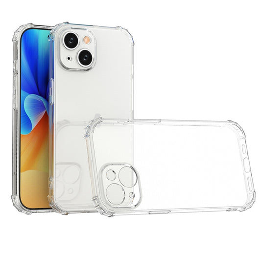 For iPhone 15 Four-Corner Shockproof Clear TPU Phone Case(Transparent) - iPhone 15 Cases by buy2fix | Online Shopping UK | buy2fix