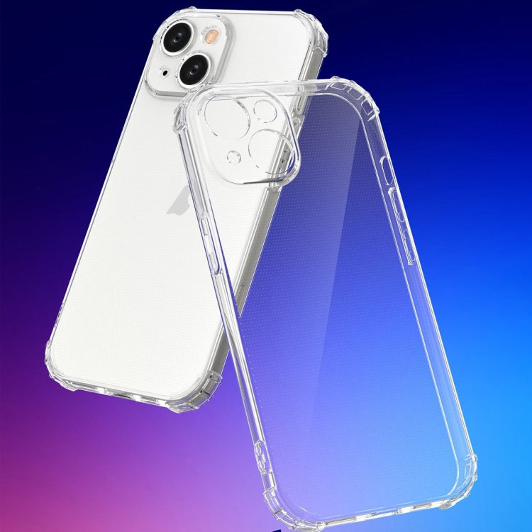 For iPhone 15 Four-Corner Shockproof Clear TPU Phone Case(Transparent) by buy2fix