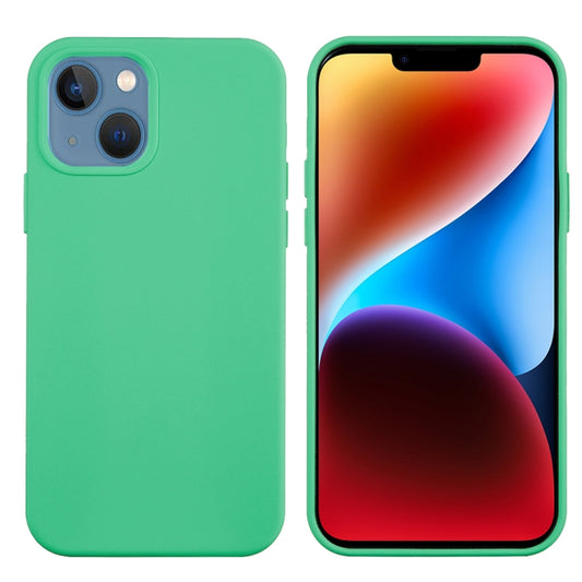 For iPhone 15 Solid Color Silicone Phone Case(Green) by buy2fix