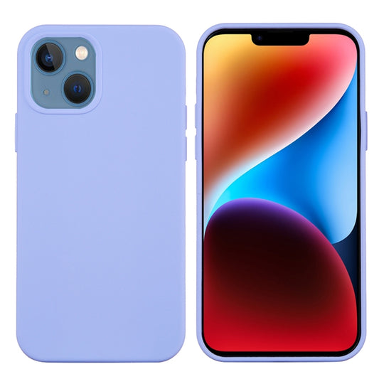For iPhone 15 Plus Solid Color Silicone Phone Case(Purple) by buy2fix