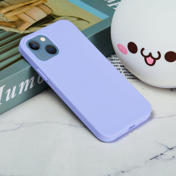 For iPhone 15 Plus Solid Color Silicone Phone Case(Purple) by buy2fix