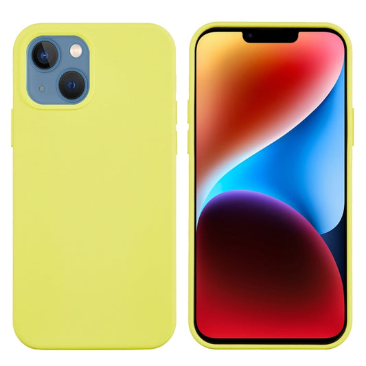 For iPhone 15 Plus Solid Color Silicone Phone Case(Lemon Yellow) by buy2fix