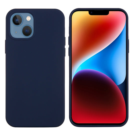 For iPhone 15 Plus Solid Color Silicone Phone Case(Midnight Blue) by buy2fix
