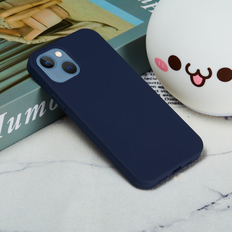 For iPhone 15 Plus Solid Color Silicone Phone Case(Midnight Blue) by buy2fix