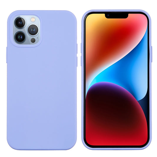 For iPhone 15 Pro Solid Color Silicone Phone Case(Purple) by buy2fix