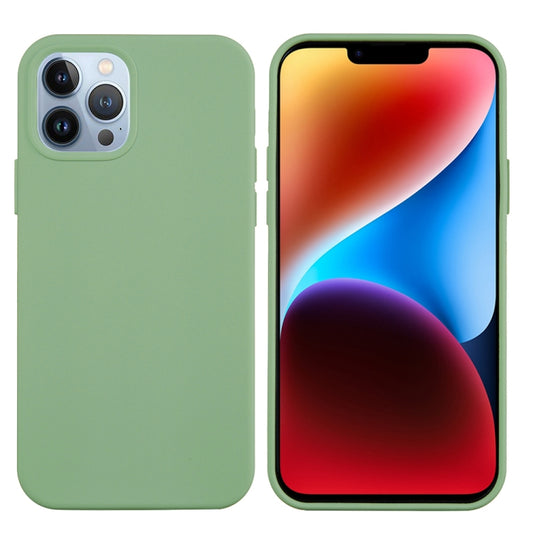 For iPhone 15 Pro Max Solid Color Silicone Phone Case(Mint Green) by buy2fix