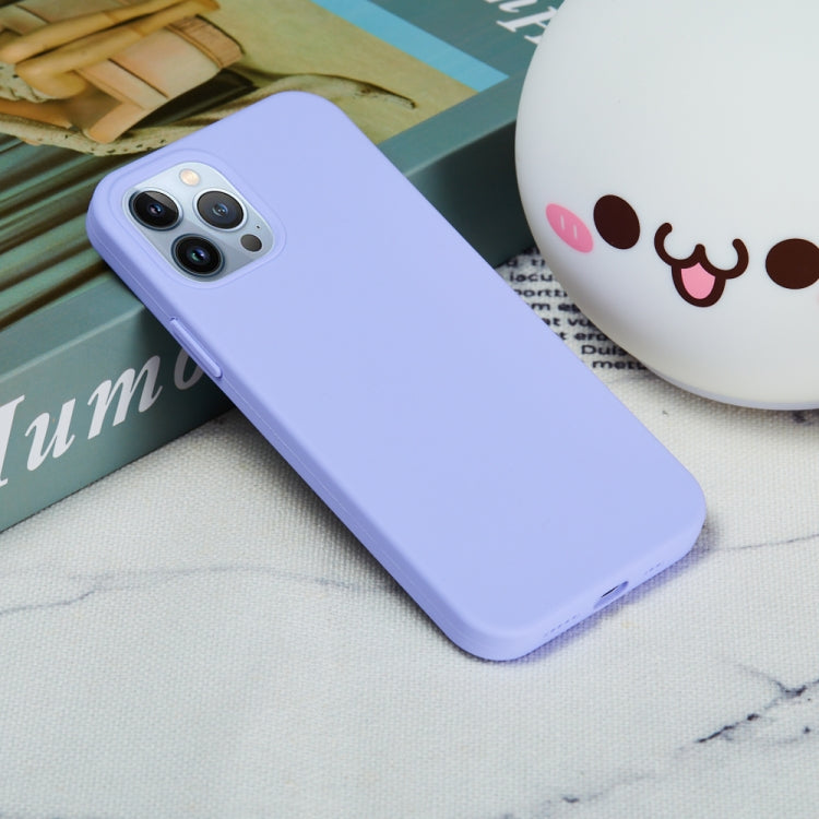 For iPhone 15 Pro Max Solid Color Silicone Phone Case(Purple) by buy2fix