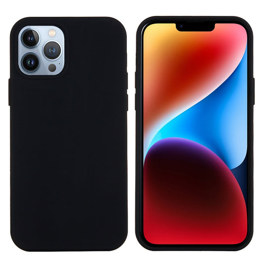For iPhone 15 Pro Max Solid Color Silicone Phone Case(Black) by buy2fix