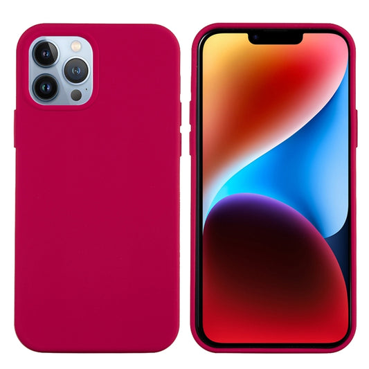For iPhone 15 Pro Max Solid Color Silicone Phone Case(Rose Red) by buy2fix