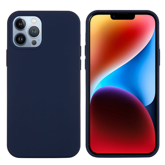 For iPhone 15 Pro Max Solid Color Silicone Phone Case(Midnight Blue) by buy2fix