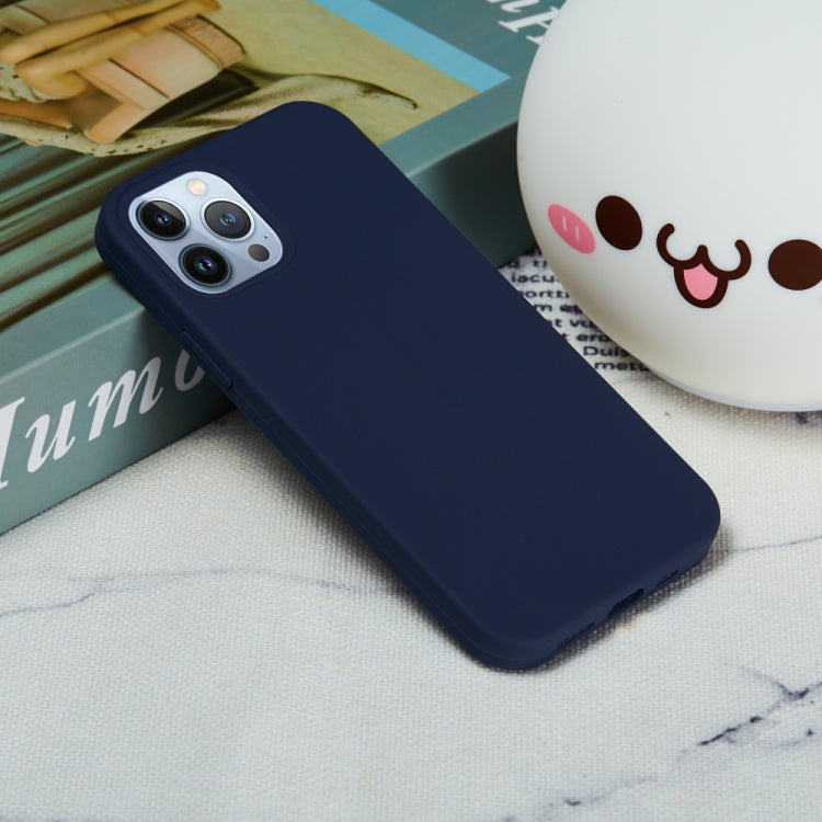 For iPhone 15 Pro Max Solid Color Silicone Phone Case(Midnight Blue) by buy2fix
